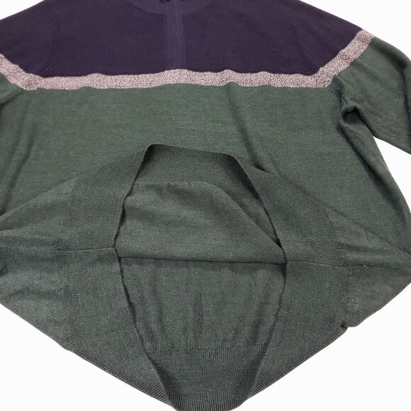 Joseph Abboud Softest Colorblock Stripe Quarter Zip Sweater Mens 2XLT - Picture 4 of 11